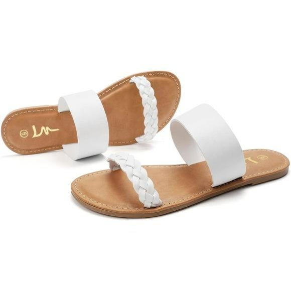 Women’s Braided Rope Sandals with Slip-On Entry